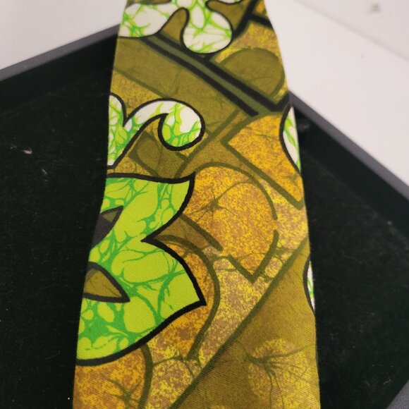 Vintage Hawaiian Print tie-dye Look tie 1960's - Picture 4 of 4